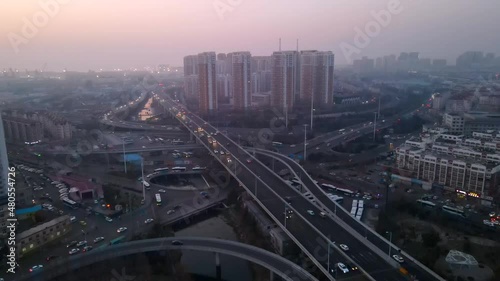 Wallpaper Mural Aerial photography of Qingdao Hang'an Road overpass close-up Torontodigital.ca