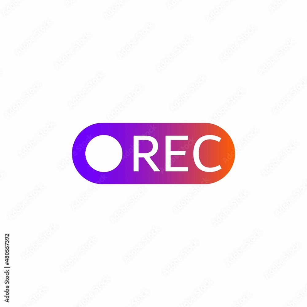 Recording sign. Vector illustration for graphic design, Web, UI, app. Recording sign. Vector illustration for graphic design, Web, UI, app.