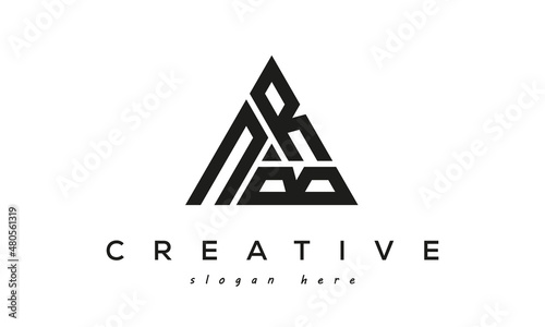 NRB creative tringle three letters logo design photo