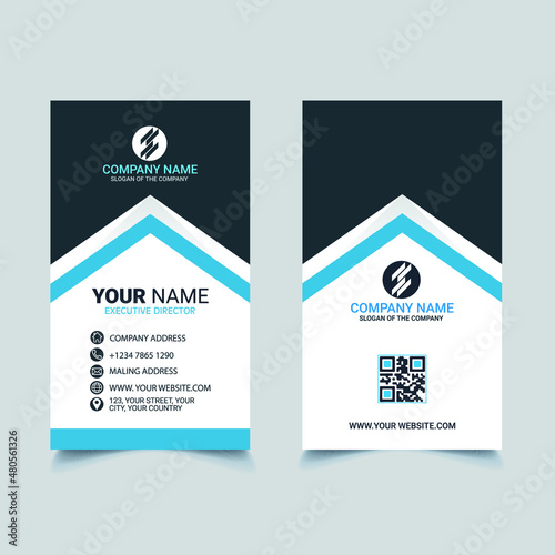 Modern Vertical Business Card Template