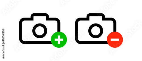 写真の追加と写真の削除 カメラのアイコンセット
