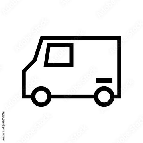 車のアイコン。バン。ベクター。