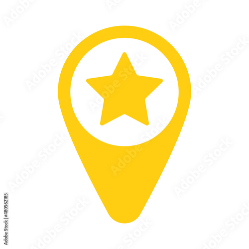 Map pin showing your favorite place. Vector.