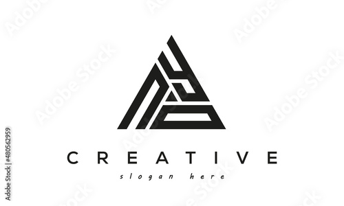 NYO creative tringle three letters logo design photo