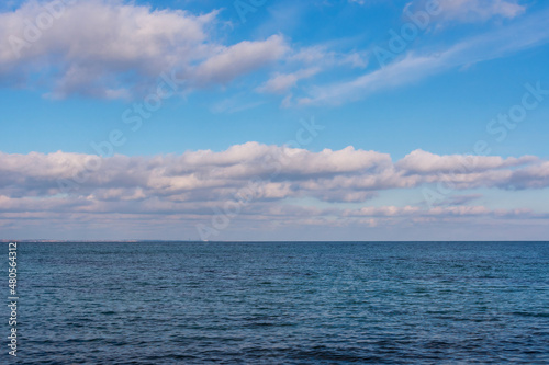 Photo of a cloudy blue sky under the sea