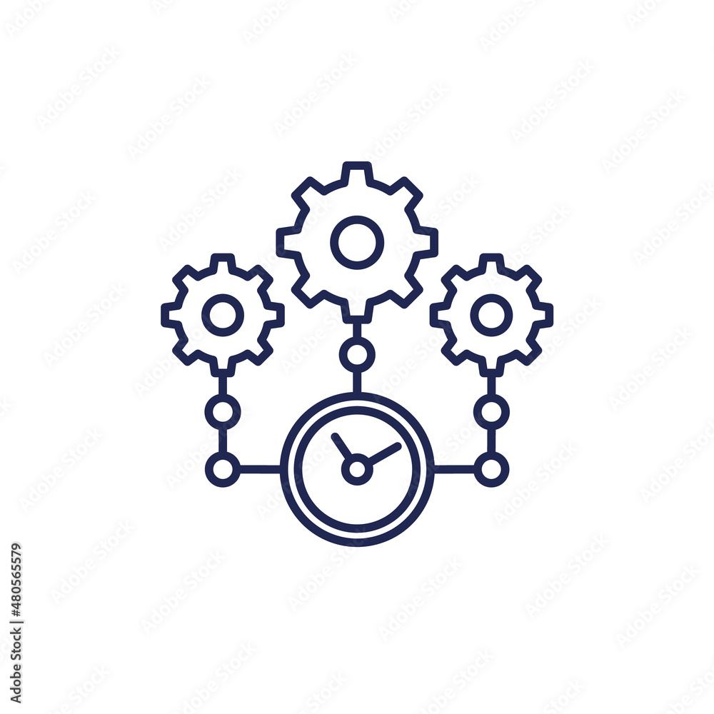 efficiency, effective operations line icon efficiency, effective operations line icon