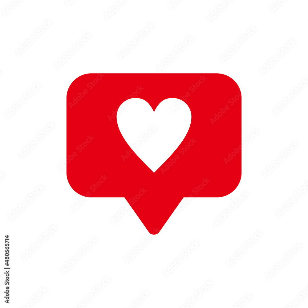 Notification Like icon. Social network app icon. Vector illustration symbol Notification Like icon. Social network app icon. Vector illustration symbol