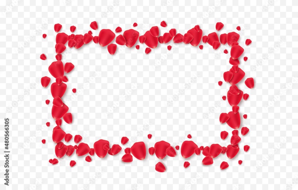 Vector rose petals png. Frame made of petals on an isolated transparent background. Red petals, rose, Valentine's Day, PNG. Vector rose petals png. Frame made of petals on an isolated transparent background. Red petals, rose, Valentine's Day, PNG.