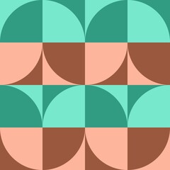 Sierkussen Turquoise patronen Trendy Bauhaus geometrisch patroon  © Fillustrasi