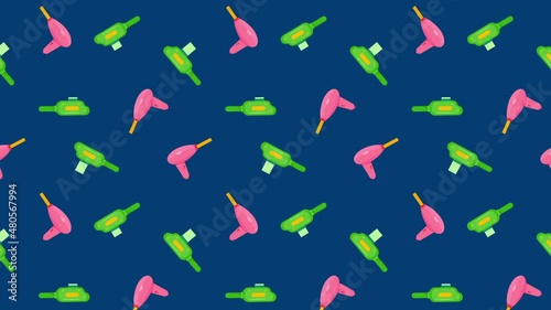 
Seamless pattern with laser hair removal devices 2D animation. Epilation, beauty salon, cosmetology. For topics like hygiene, treatment, procedure