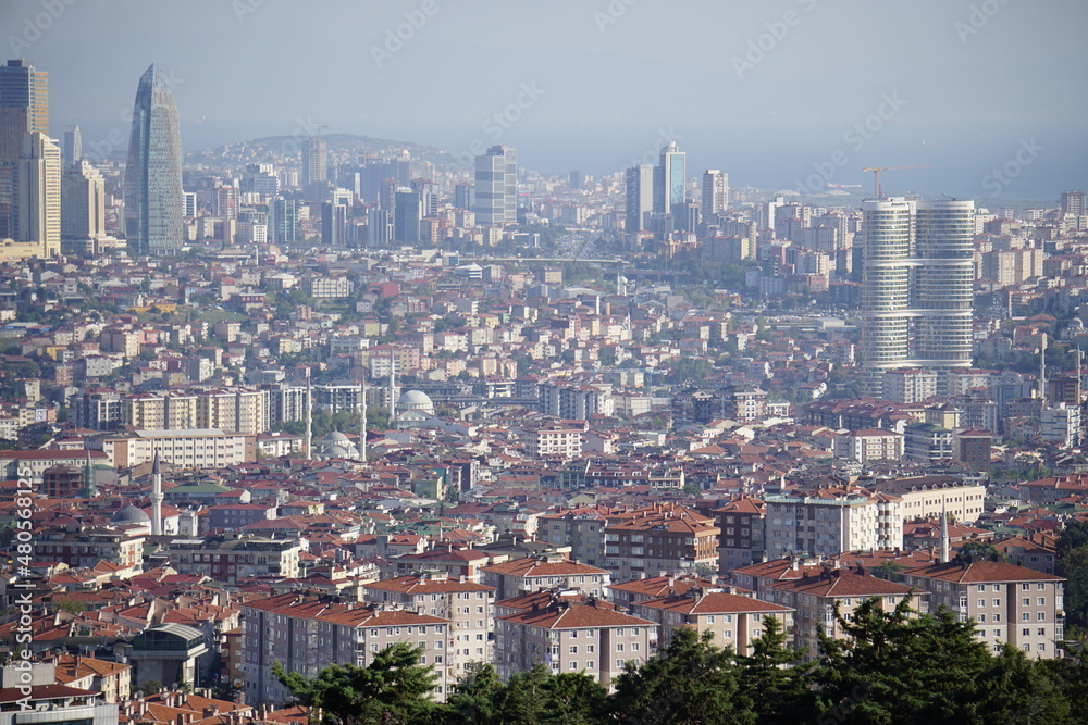 Naklejka premium city web, over crouded cities, travelling around the globe