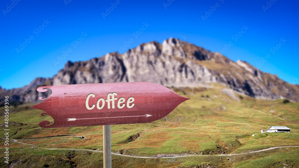 Street Sign to Coffee