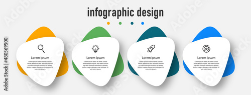 Business infographic design can be used for workflow layout, diagram, annual report. Premium Vector
