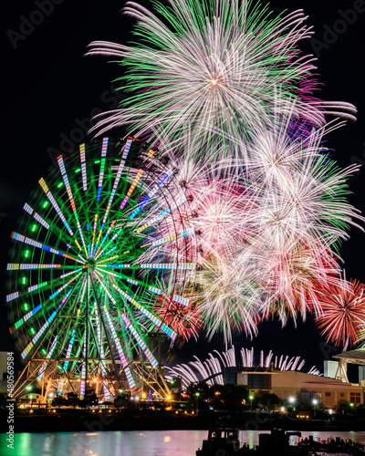 fireworks in the city