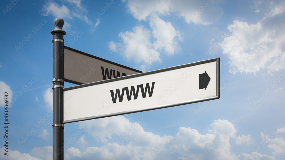 Fototapeta premium Street Sign to WWW