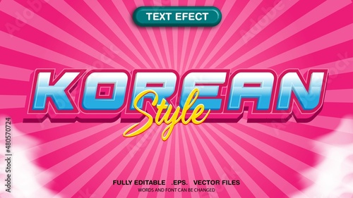 Editable text effects korean theme