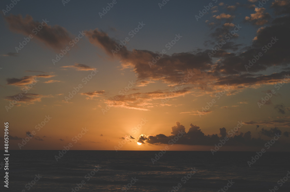 sunset over the sea sunset over the sea