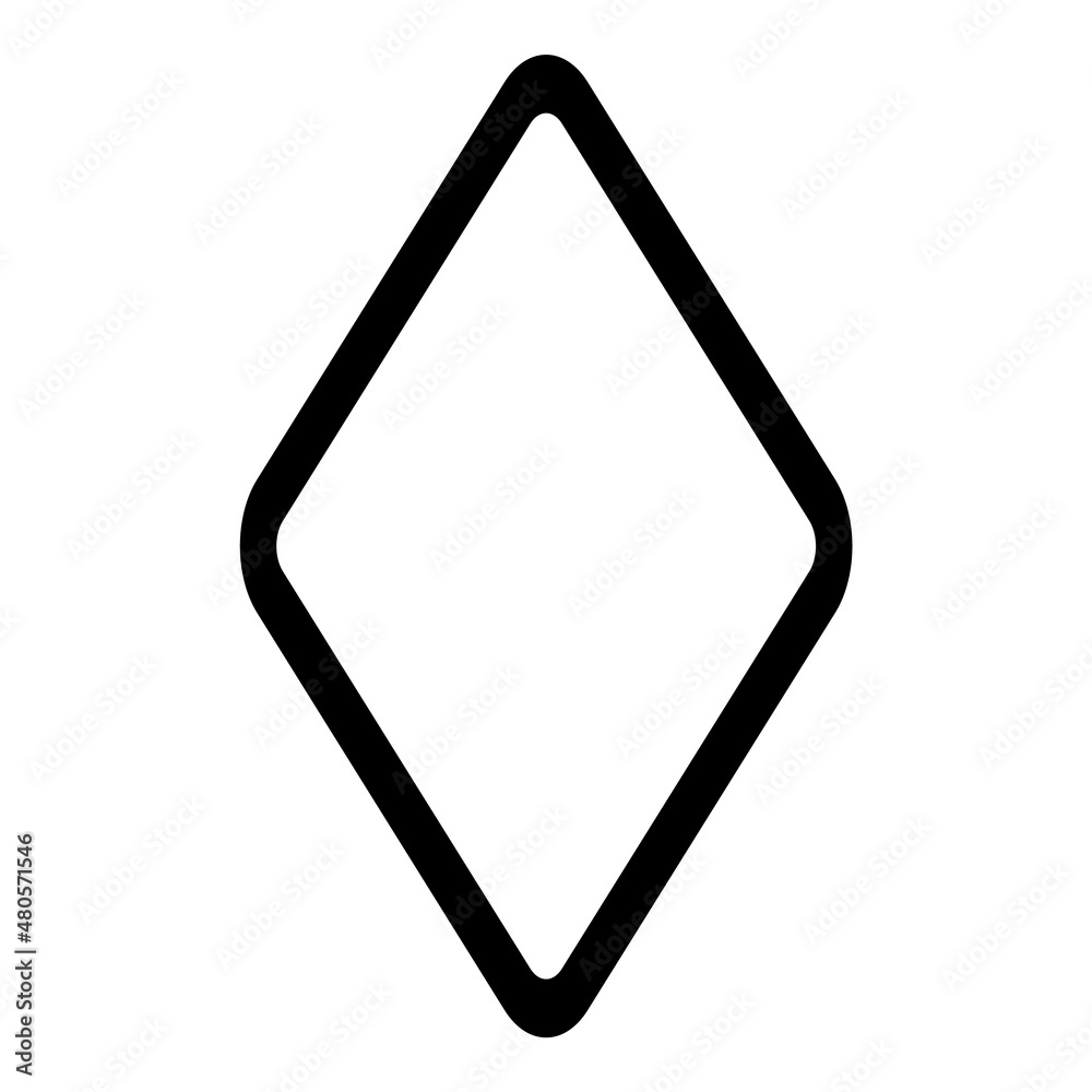 Rhombus Flat Icon Isolated On White Background Rhombus Flat Icon Isolated On White Background