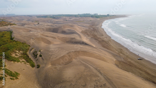 Mexican beach with huge sand dunes, Chachalacas Veracruz