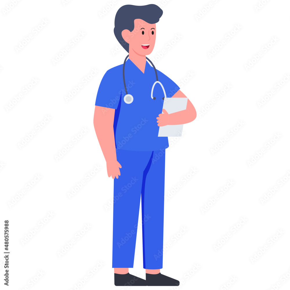 An editable design icon of doctor