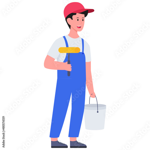 Premium download icon of male painter