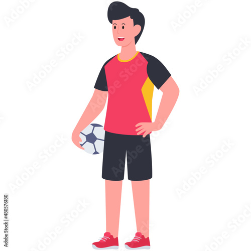 A unit design icon of football player