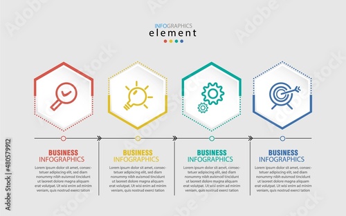 four options infographic template. business infographic template. annual report, magazine, web, internet information template vector illustration Eps10