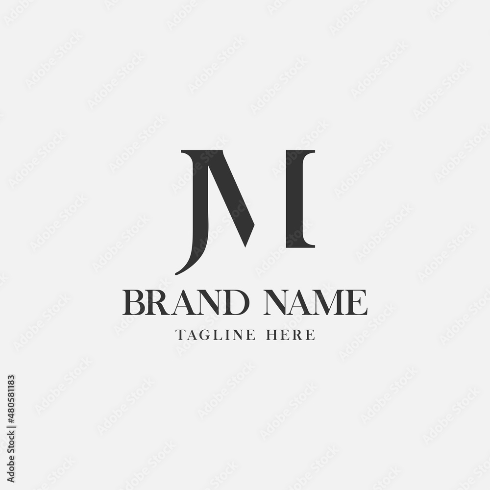 alphabet letters monogram icon logo JM or MJ alphabet letters monogram icon logo JM or MJ