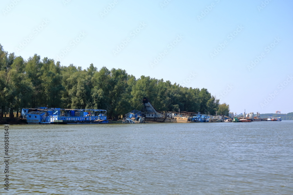Abandoned Shipwreck in the Danube Delta in Romania