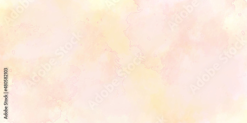Abstract design watercolor picture painting illustration background. Retro soft pastel pink watercolour background painted on white paper texture. Abstract coral shades aquarelle illustration. 