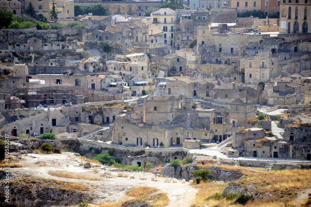 ITALY-Matera is a city located on a rocky outcrop in Basilicata, in Southern Italy. It includes the Sassi area, a complex of Cave Houses carved into the mountain