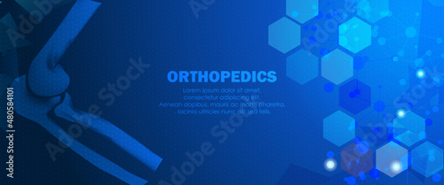 Abstract science medical orthopedics of elbow and arm injury. The concept for hospital and research.