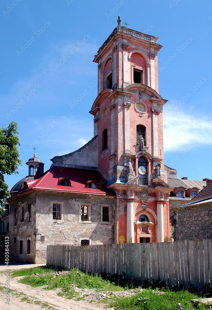 Fototapeta premium Kamyanets Podilskyi, Ukraine: The Dominican Church of St Nicholas in the Old Town. Also known as the Dominican Monastery.