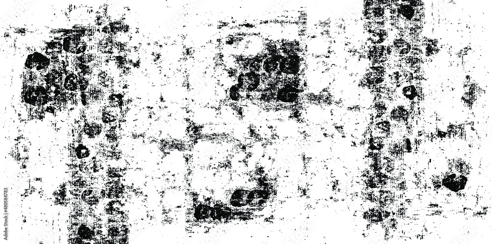 Monochrome texture composed of irregular graphic elements. Distressed uneven grunge background. Abstract vector illustration. Overlay for interesting effect and depth. Isolated on white background. Monochrome texture composed of irregular graphic elements. Distressed uneven grunge background. Abstract vector illustration. Overlay for interesting effect and depth. Isolated on white background.