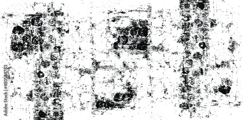 Wallpaper Mural Monochrome texture composed of irregular graphic elements. Distressed uneven grunge background. Abstract vector illustration. Overlay for interesting effect and depth. Isolated on white background. Torontodigital.ca