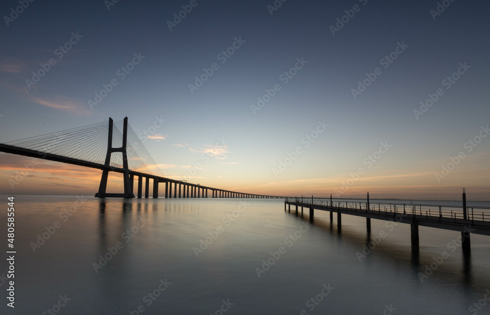 bridge over the Tage river Lisbon