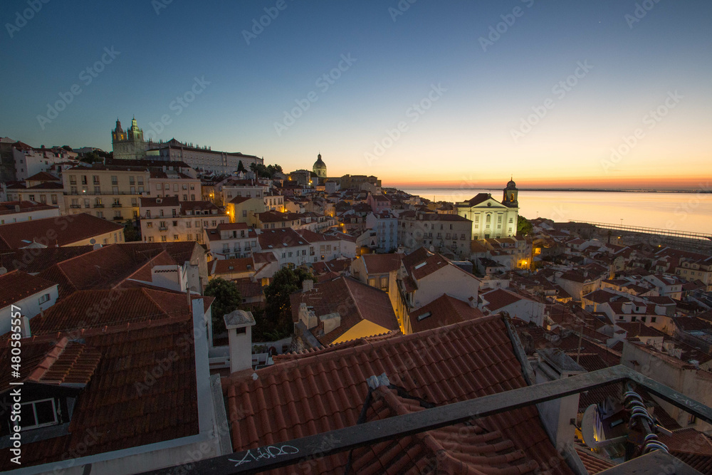 sunrise view of Lisbon