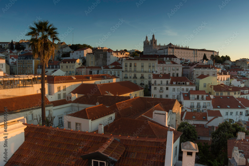 sunrise panorama in Lisbon