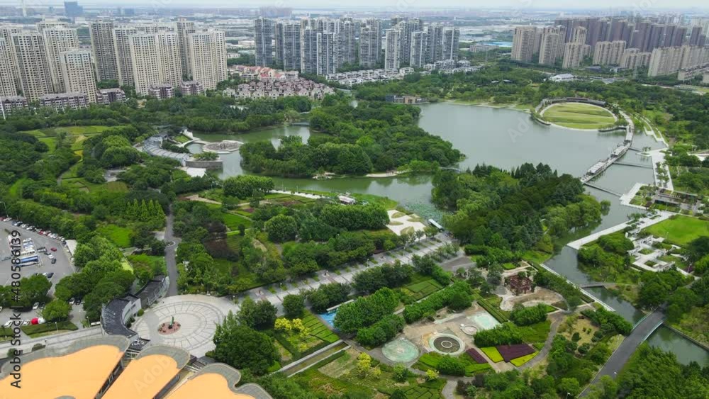 Aerial photography of Suzhou urban architectural landscape Aerial photography of Suzhou urban architectural landscape