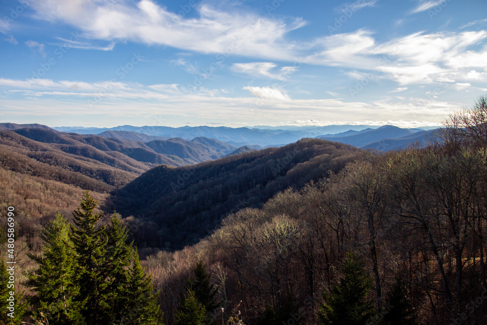 landscape in the smoky mountains