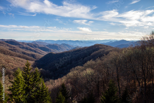 landscape in the smoky mountains