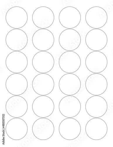 Round labels template - Multipurpose Template - SVG - Blank labels 