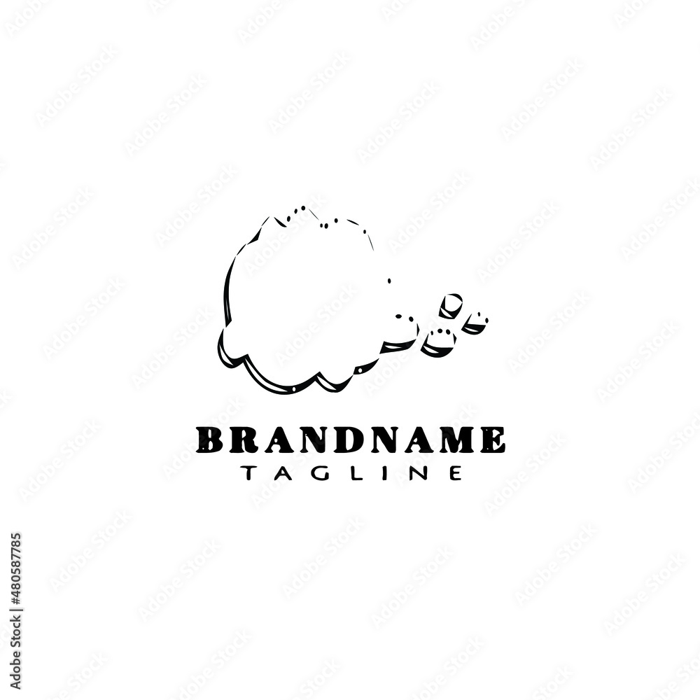 dust clouds logo cartoon icon design template black isolated vector illustration dust clouds logo cartoon icon design template black isolated vector illustration