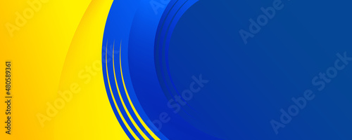 Vector illustration of abstract background in blue and yellow colors.