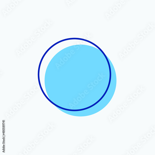 Circle Logo Flat Design for Business, Company, and Branding. Simple Blue Circle for Icon, Symbol, and Sign. EPS 10 Editable Stroke