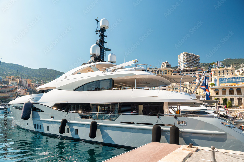 Fototapeta premium Moored yacht in Monaco