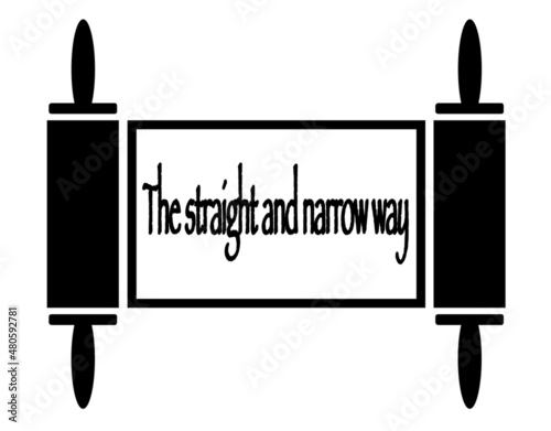 Silhouette Of Religious Scroll With Saying