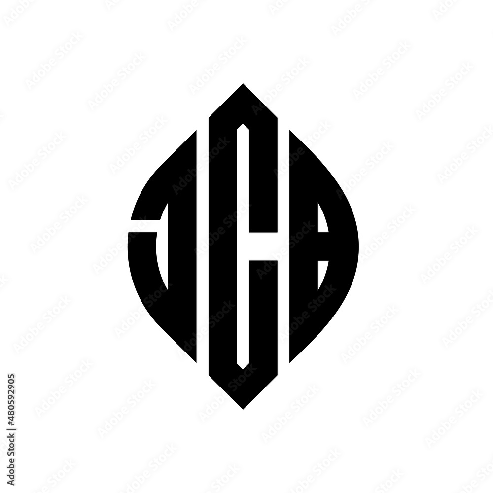 JCB circle letter logo design with circle and ellipse shape. JCB ...