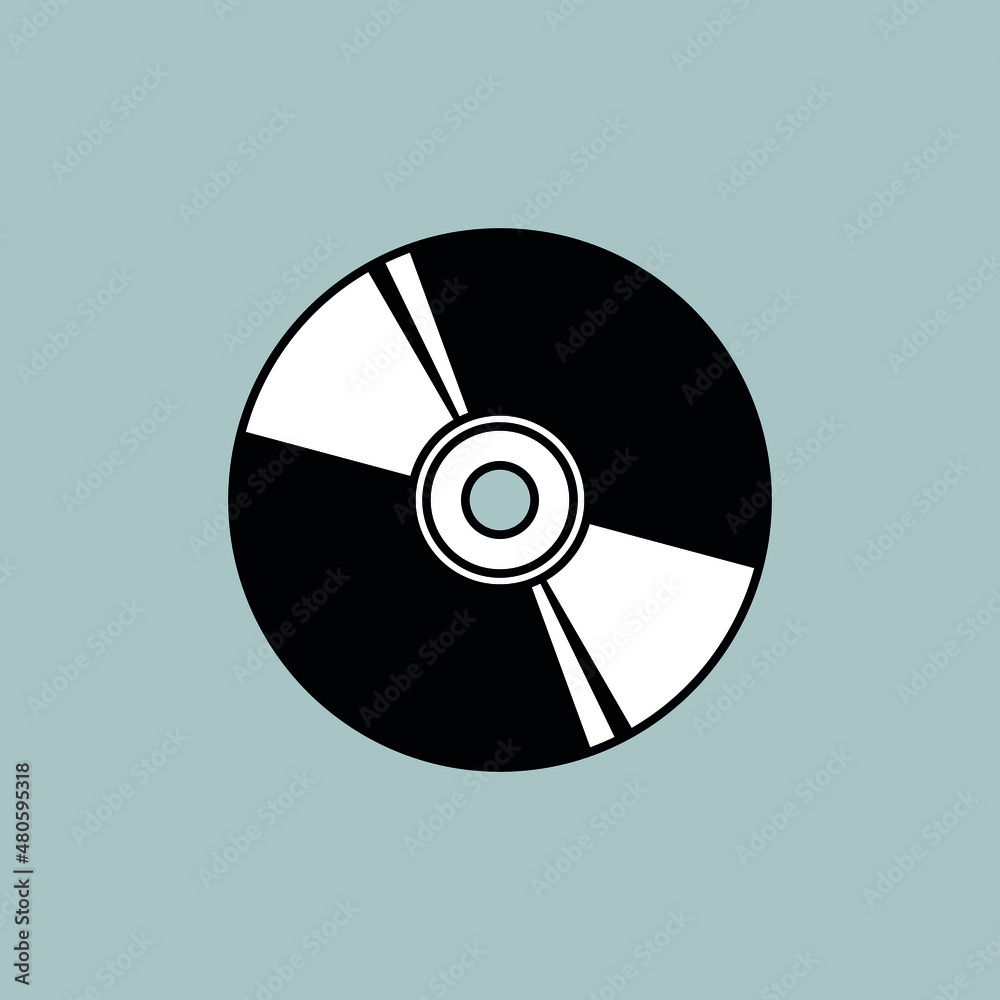 CD disk icon. Compact Disc image. DVD disc for recording information. Isolated vector illustration on white background. CD disk icon. Compact Disc image. DVD disc for recording information. Isolated vector illustration on white background.