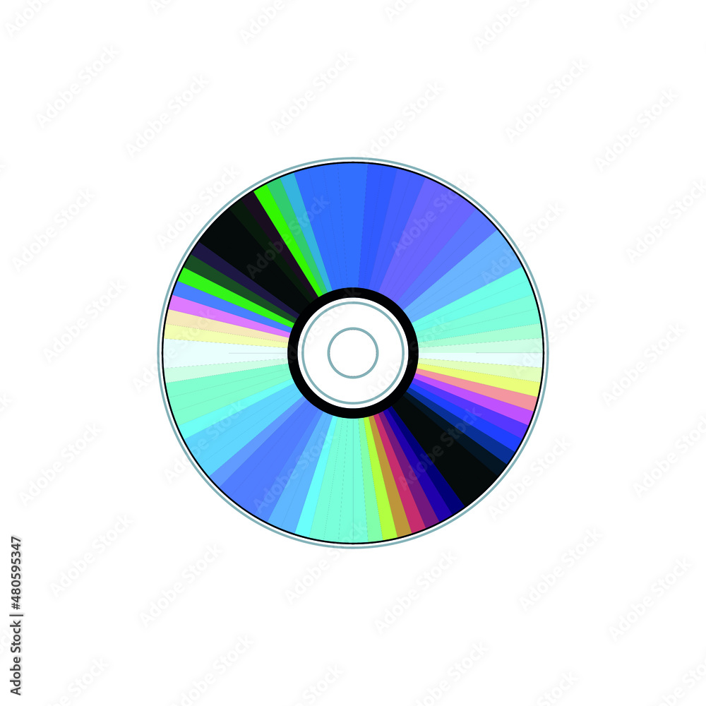 CD disk icon. Compact Disc image. DVD disc for recording information. Isolated vector illustration on white background. CD disk icon. Compact Disc image. DVD disc for recording information. Isolated vector illustration on white background.